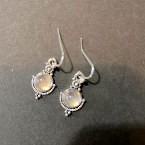 NWOT Bohemian Clear Moonstone Earrings